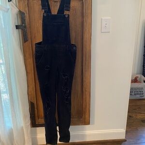 Dollhouse Black distressed overalls. Size 1.